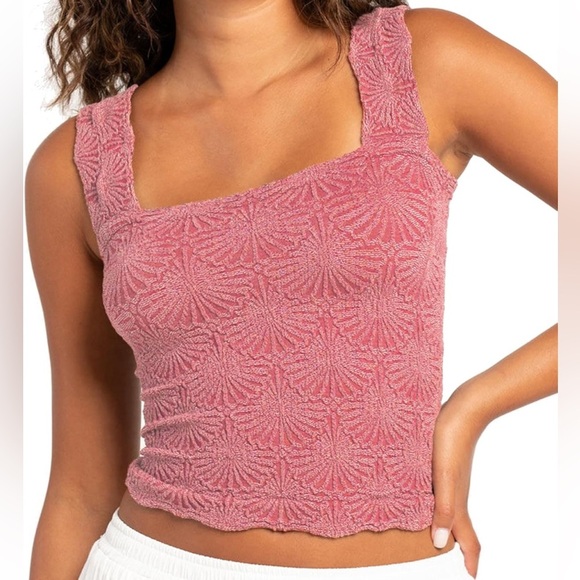Amazon Tops - NWOT Square Neck Wide Strap Crop Tank Tops Flower Crop Top  - Bundle and Save!